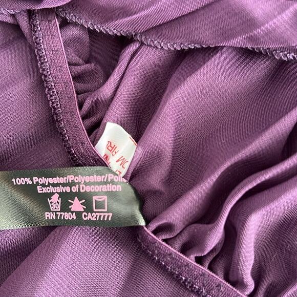 NWT Dreamgirl plum plus size sheer negligee size 3X 4X - Picture 5 of 9